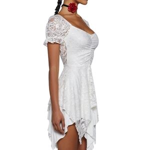 Dolls Kill White Lace Mini Dress
